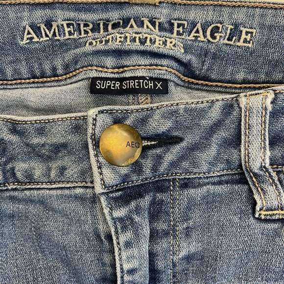 American Eagle Hi Rise Jeggings Jeans 10 Long - Picture 8 of 10